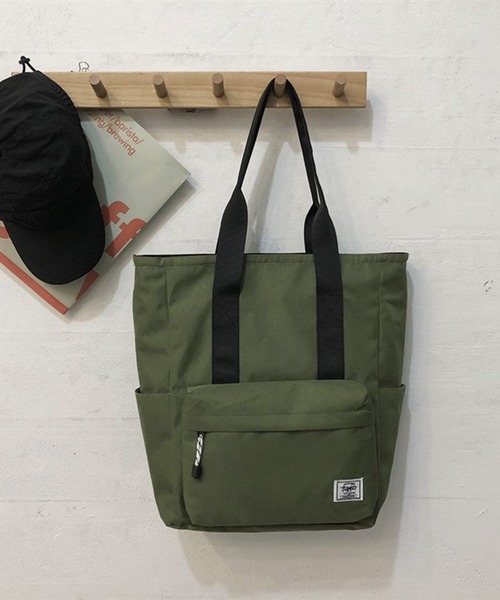 HOOK（フック）の「HOOK- 撥水加工キャンバストートバッグ（トートバッグ・メンズ・ホワイト/ブラック/ネイビー/カーキ・FREE）」の9枚目の写真