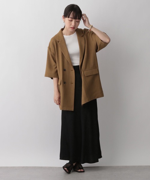 LOWRYS FARM（ローリーズファーム）の「バスケットシャツジャケット　279597（テーラードジャケット・レディース・ブラック/ブラウン/アイボリー・FREE）」の8枚目の写真