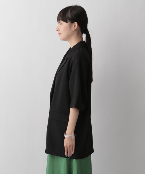 LOWRYS FARM（ローリーズファーム）の「バスケットシャツジャケット　279597（テーラードジャケット・レディース・ブラック/ブラウン/アイボリー・FREE）」の6枚目の写真