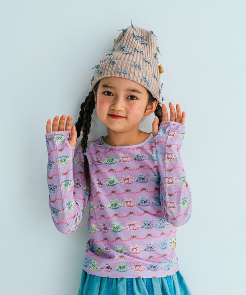 fafa（フェフェ）の「TEREZIE | ロングTシャツ（Tシャツ/カットソー・キッズ・ライラック・130/120/140/150/110）」の3枚目の写真