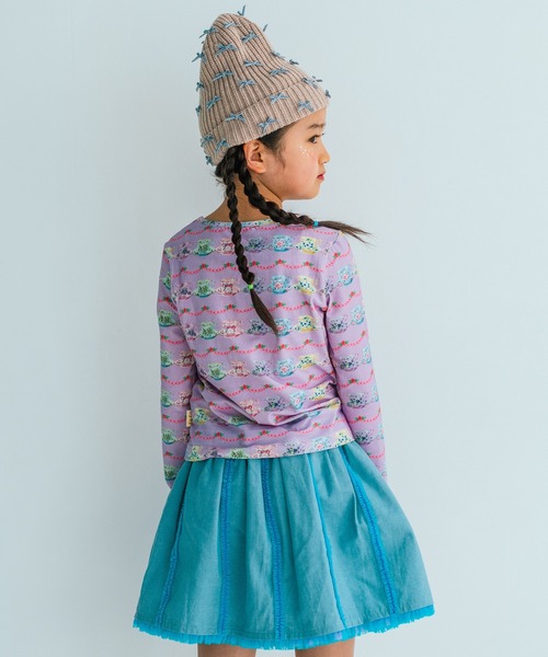 fafa（フェフェ）の「TEREZIE | ロングTシャツ（Tシャツ/カットソー・キッズ・ライラック・130/120/140/150/110）」の4枚目の写真