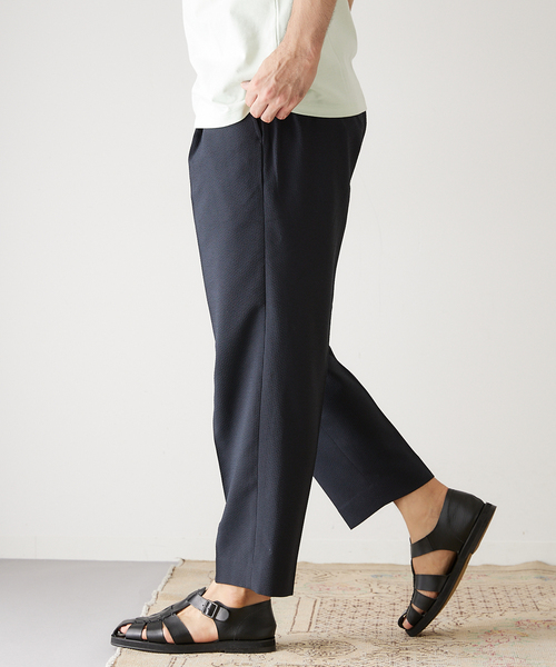 【allery/アレリ―】リラックスシアサッカーパンツ