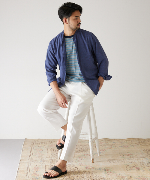 【allery/アレリ―】リラックスシアサッカーパンツ