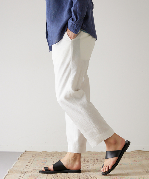 【allery/アレリ―】リラックスシアサッカーパンツ