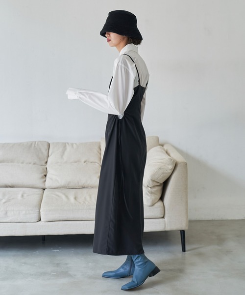 VACANCY(ヴァカンシー)の「サイドオープンサテンキャミワンピース(ワンピース・レディース・ブラック/ブルー/その他・FREE)」の8枚目の写真