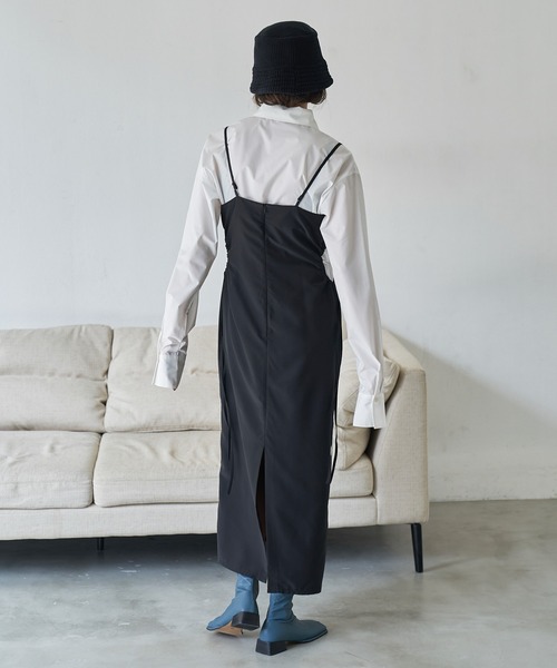 VACANCY(ヴァカンシー)の「サイドオープンサテンキャミワンピース(ワンピース・レディース・ブラック/ブルー/その他・FREE)」の10枚目の写真