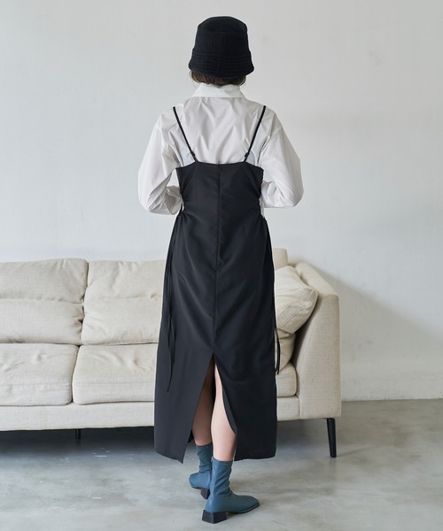 VACANCY(ヴァカンシー)の「サイドオープンサテンキャミワンピース(ワンピース・レディース・ブラック/ブルー/その他・FREE)」の11枚目の写真