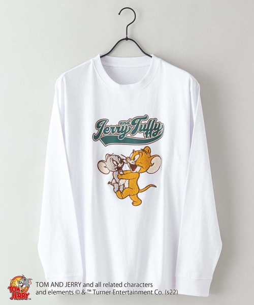 Tom&Jerry(トムアンドジェリー)の「【TOM AND JERRY /トムとジェリー 】ロンT 長袖 ユニセックスアイテム(Tシャツ/カットソー・メンズ・ホワイト/ダークグリーン/ベージュ/パープル/ホワイト系その他/グリーン系その他・MEDIUM/LARGE/X-LARGE)」の7枚目の写真