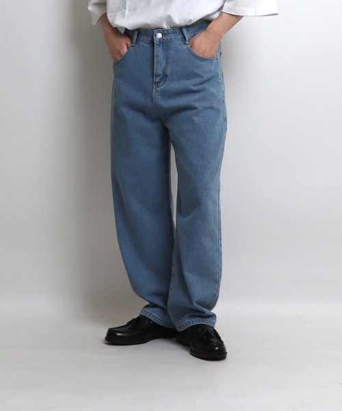 Confirm（コンファーム）の「ベーシックストレートデニムパンツ【Confirm】（デニムパンツ・メンズ・ライトブルー/ブラック/グレー/サックスブルー/ブルー・M/L/XL）」の9枚目の写真