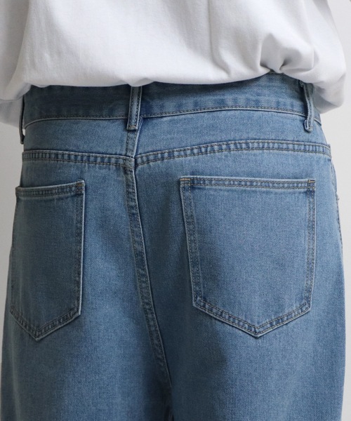 Confirm（コンファーム）の「ベーシックストレートデニムパンツ【Confirm】（デニムパンツ・メンズ・ライトブルー/ブラック/グレー/サックスブルー/ブルー・M/L/XL）」の15枚目の写真