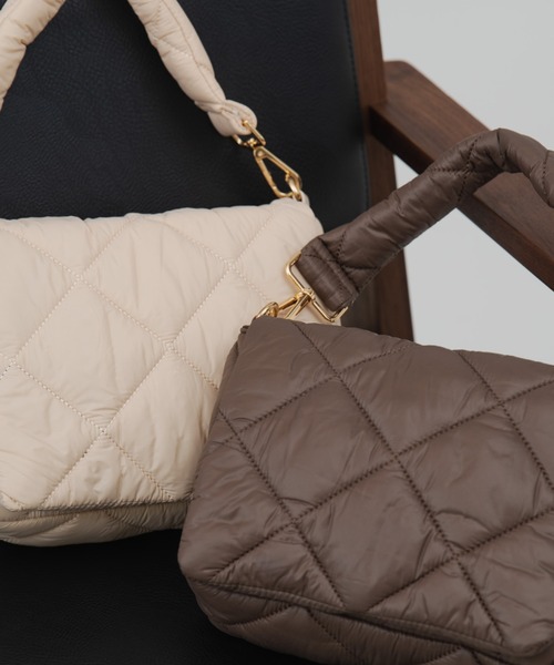 Aunt Marie's（アントマリーズ）の「キルティングショルダーバッグ / ハンドバッグ / 3WAYバッグ（ショルダーバッグ・レディース・ブラック/ブラウン/アイボリー・FREE）」の17枚目の写真