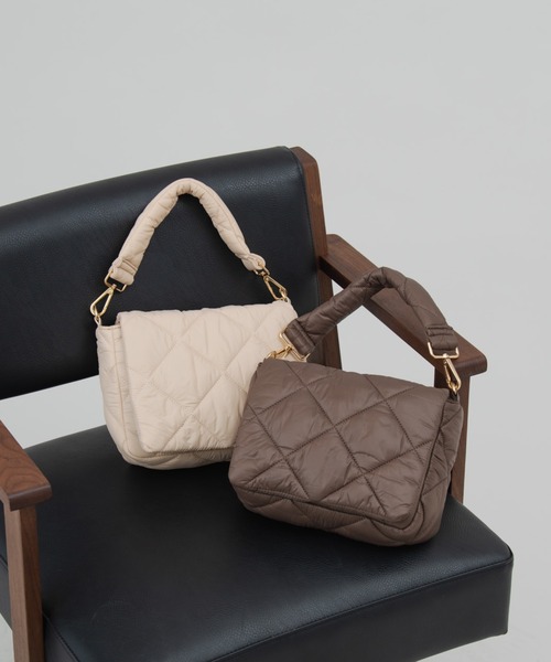 Aunt Marie's（アントマリーズ）の「キルティングショルダーバッグ / ハンドバッグ / 3WAYバッグ（ショルダーバッグ・レディース・ブラック/ブラウン/アイボリー・FREE）」の12枚目の写真