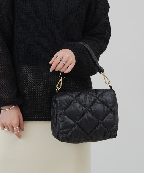 Aunt Marie's（アントマリーズ）の「キルティングショルダーバッグ / ハンドバッグ / 3WAYバッグ（ショルダーバッグ・レディース・ブラック/ブラウン/アイボリー・FREE）」の19枚目の写真