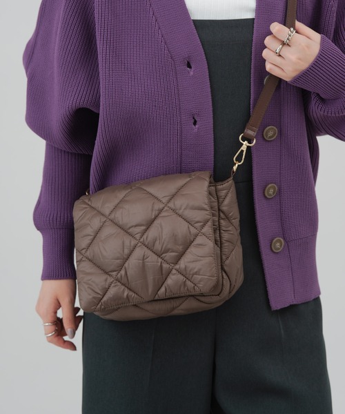 Aunt Marie's（アントマリーズ）の「キルティングショルダーバッグ / ハンドバッグ / 3WAYバッグ（ショルダーバッグ・レディース・ブラック/ブラウン/アイボリー・FREE）」の15枚目の写真