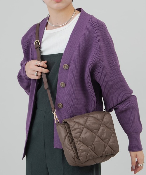 Aunt Marie's（アントマリーズ）の「キルティングショルダーバッグ / ハンドバッグ / 3WAYバッグ（ショルダーバッグ・レディース・ブラック/ブラウン/アイボリー・FREE）」の7枚目の写真