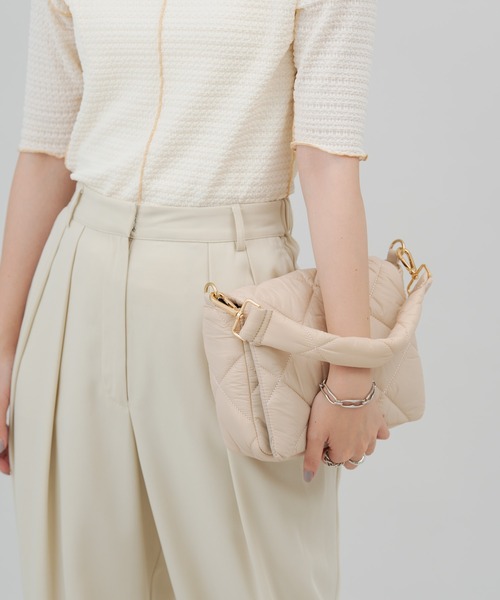 Aunt Marie's（アントマリーズ）の「キルティングショルダーバッグ / ハンドバッグ / 3WAYバッグ（ショルダーバッグ・レディース・ブラック/ブラウン/アイボリー・FREE）」の4枚目の写真