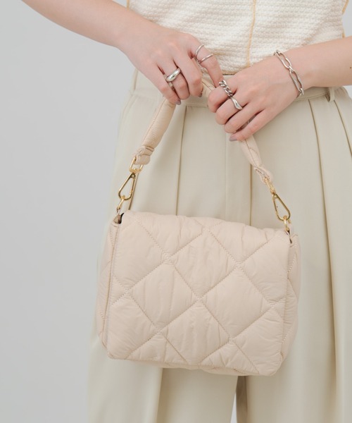 Aunt Marie's（アントマリーズ）の「キルティングショルダーバッグ / ハンドバッグ / 3WAYバッグ（ショルダーバッグ・レディース・ブラック/ブラウン/アイボリー・FREE）」の8枚目の写真