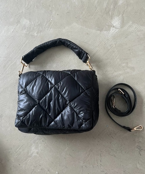 Aunt Marie's（アントマリーズ）の「キルティングショルダーバッグ / ハンドバッグ / 3WAYバッグ（ショルダーバッグ・レディース・ブラック/ブラウン/アイボリー・FREE）」の11枚目の写真