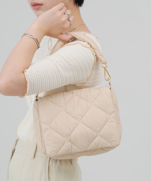 Aunt Marie's（アントマリーズ）の「キルティングショルダーバッグ / ハンドバッグ / 3WAYバッグ（ショルダーバッグ・レディース・ブラック/ブラウン/アイボリー・FREE）」の22枚目の写真