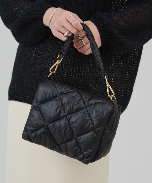 Aunt Marie's（アントマリーズ）の「キルティングショルダーバッグ / ハンドバッグ / 3WAYバッグ（ショルダーバッグ・レディース・ブラック/ブラウン/アイボリー・FREE）」の9枚目の写真