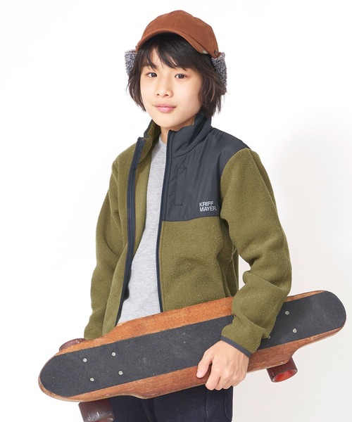KRIFF MAYER Kid's Collection(クリフメイヤーキッズコレクション)の「裏起毛かるポカJK(ブルゾン・キッズ・カーキ/グレー/ブラック/ブラウン・130/170/120/150/160/140)」の4枚目の写真