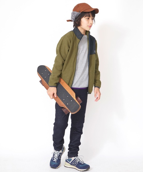 KRIFF MAYER Kid's Collection(クリフメイヤーキッズコレクション)の「裏起毛かるポカJK(ブルゾン・キッズ・カーキ/グレー/ブラック/ブラウン・130/170/120/150/160/140)」の7枚目の写真