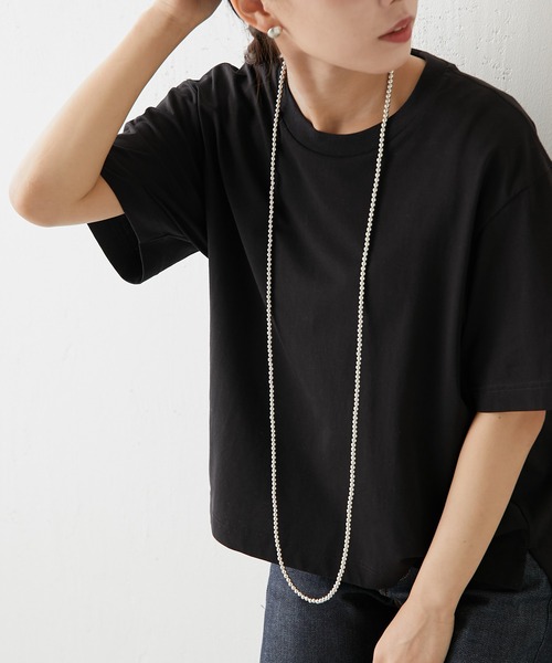 ear PAPILLONNER（イアパピヨネ）の「シルバー925ナバホパール5×125ネックレス（ネックレス・レディース・シルバー系その他5・ONE SIZE）」の2枚目の写真