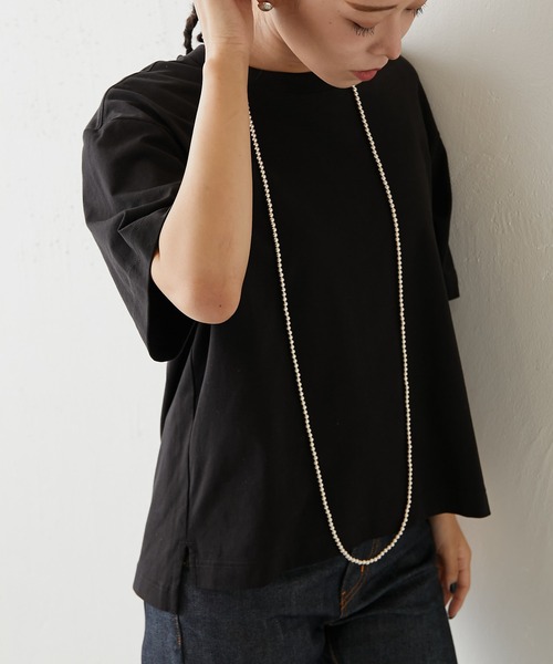 ear PAPILLONNER（イアパピヨネ）の「シルバー925ナバホパール5×125ネックレス（ネックレス・レディース・シルバー系その他5・ONE SIZE）」の4枚目の写真