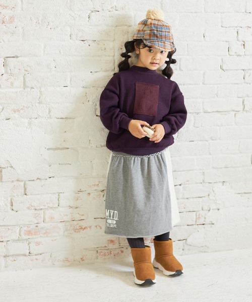 MAKE YOUR DAY（メイクユアデイ）の「リメイクスカート■80～140cm（スカート・キッズ・グレー/ブラウン/ピンク・90/100/110/120/130/140/80）」の6枚目の写真