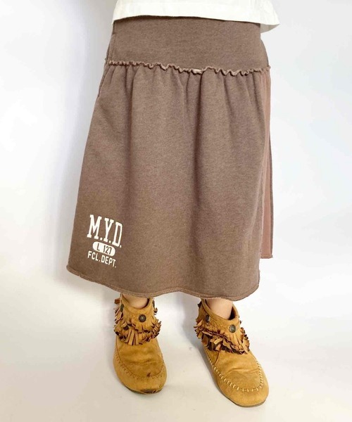 MAKE YOUR DAY（メイクユアデイ）の「リメイクスカート■80～140cm（スカート・キッズ・グレー/ブラウン/ピンク・90/100/110/120/130/140/80）」の4枚目の写真