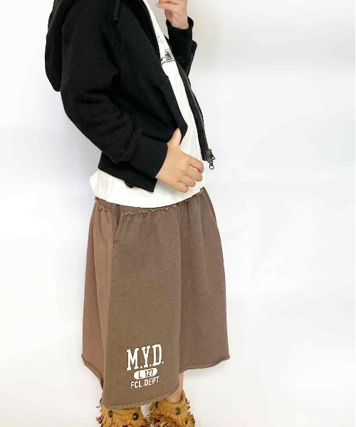 MAKE YOUR DAY（メイクユアデイ）の「リメイクスカート■80～140cm（スカート・キッズ・グレー/ブラウン/ピンク・90/100/110/120/130/140/80）」の5枚目の写真