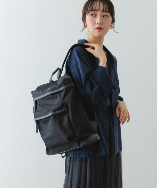 RODE SKO（ロデスコ）の「撥水ナイロンリュック（バックパック/リュック・レディース・ブラック・ONE）」の4枚目の写真