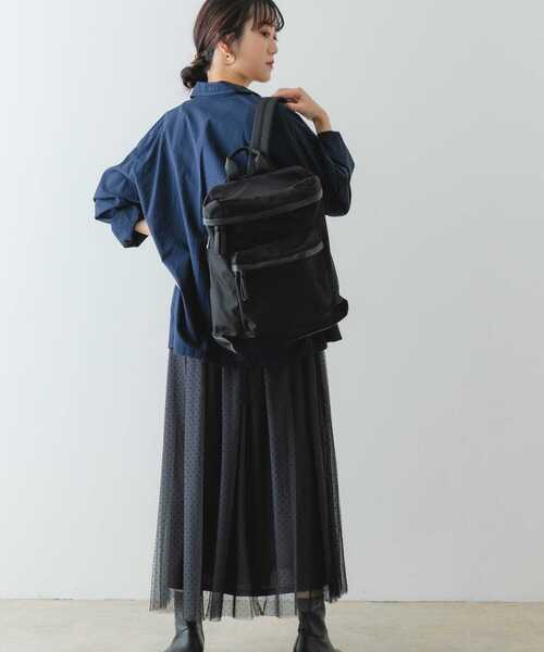 RODE SKO（ロデスコ）の「撥水ナイロンリュック（バックパック/リュック・レディース・ブラック・ONE）」の5枚目の写真