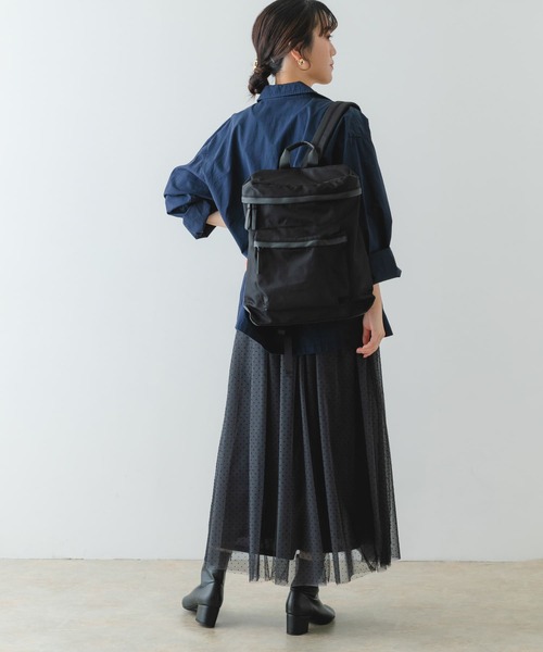 RODE SKO（ロデスコ）の「撥水ナイロンリュック（バックパック/リュック・レディース・ブラック・ONE）」の6枚目の写真