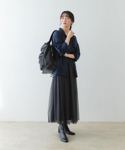 RODE SKO（ロデスコ）の「撥水ナイロンリュック（バックパック/リュック・レディース・ブラック・ONE）」の8枚目の写真