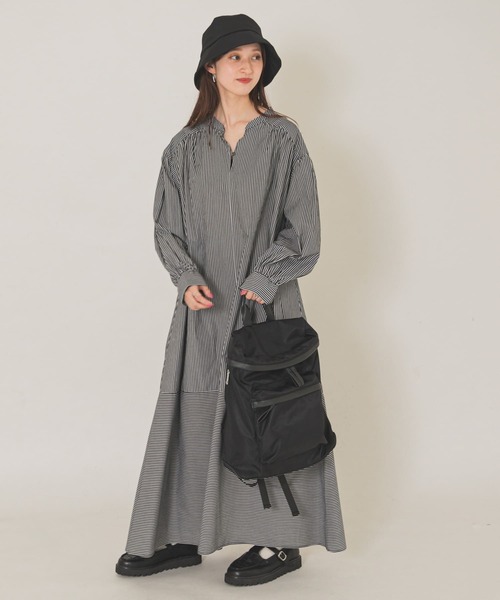 RODE SKO（ロデスコ）の「撥水ナイロンリュック（バックパック/リュック・レディース・ブラック・ONE）」の12枚目の写真