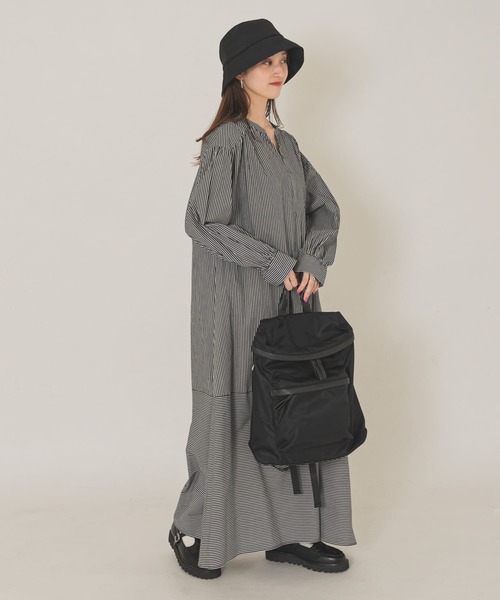 RODE SKO（ロデスコ）の「撥水ナイロンリュック（バックパック/リュック・レディース・ブラック・ONE）」の13枚目の写真