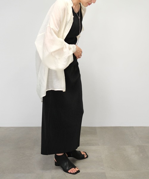 ＡＮＤＪ（アンドジェイ）の「【2022/AW】カットオフプリーツナロースカート（スカート・レディース・マスタード/ブラック/モスグリーン/アイボリー/テラコッタ・M）」の10枚目の写真