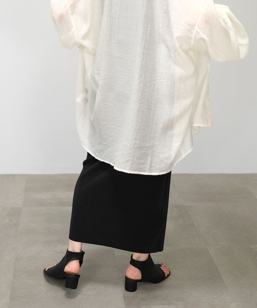 ＡＮＤＪ（アンドジェイ）の「【2022/AW】カットオフプリーツナロースカート（スカート・レディース・マスタード/ブラック/モスグリーン/アイボリー/テラコッタ・M）」の11枚目の写真