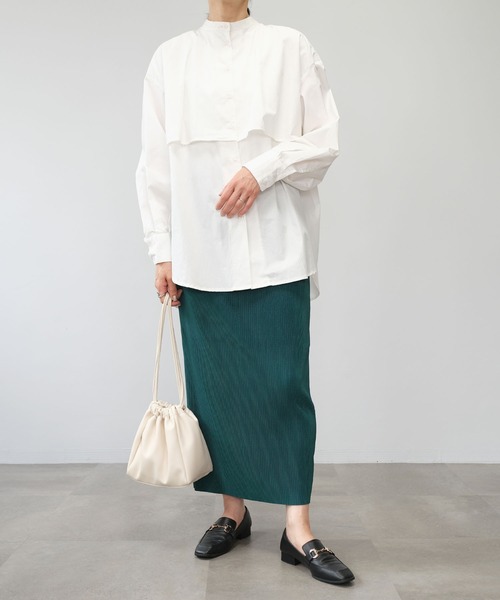 ＡＮＤＪ（アンドジェイ）の「【2022/AW】カットオフプリーツナロースカート（スカート・レディース・マスタード/ブラック/モスグリーン/アイボリー/テラコッタ・M）」の22枚目の写真