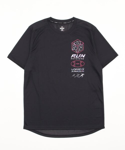 UNDER ARMOUR（アンダーアーマー）の「UAランエニウェア メッシュ グラフィック ショートスリーブ Tシャツ（ランニング/メンズ）（Tシャツ/カットソー・メンズ・ブラック/ブルー・S/XL/L/M/XXL）」の9枚目の写真