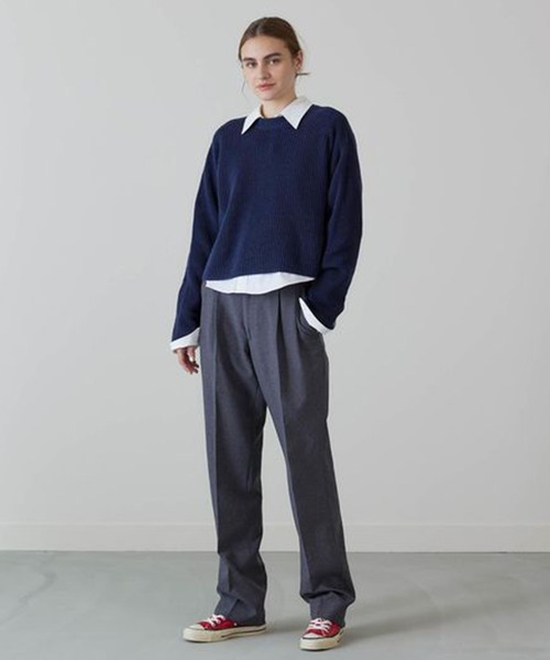 THE SHINZONE(ザ シンゾーン)の「THE SHINZONE | CHRYSLER PANTS WOMEN(スラックス・レディース・ブラック/ネイビー/グレー・34/32/P)」の4枚目の写真