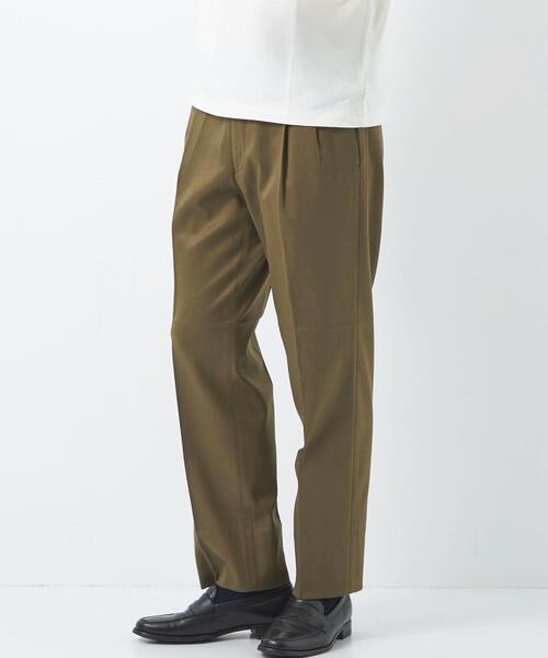 green label relaxing（グリーンレーベルリラクシング）の「TCWPU ツイル 2プリーツ ドレスチノ スラックス -ウォッシャブル-（スラックス・メンズ・ダークグリーン/ベージュ/ネイビー・S/M/L/XL）」の2枚目の写真