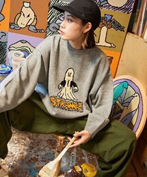 FREAK'S STORE | WEB限定 MARIA SAKURAI×FREAK'S STORE 別注 ビッグシルエット クルーネック ジャガードニット/STRANGE(ニット/セーター)