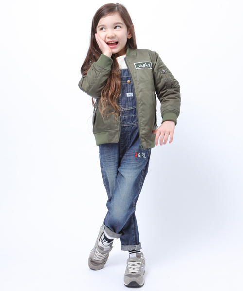 X-girl Stages（エックスガールステージス）の「【VERY11月号掲載】XGS★×Lee OVERALLS(4T～7T)（つなぎ/オールインワン・キッズ・マルチ/ライトインディゴブルー・4T/5T/6T/7T）」の2枚目の写真