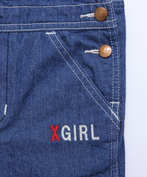 X-girl Stages（エックスガールステージス）の「【VERY11月号掲載】XGS★×Lee OVERALLS(4T～7T)（つなぎ/オールインワン・キッズ・マルチ/ライトインディゴブルー・4T/5T/6T/7T）」の6枚目の写真