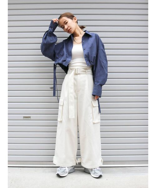 Ungrid(アングリッド)の「起毛カーゴデザインパンツ(カーゴパンツ・レディース・アイボリー/グレー・SMALL/MEDIUM)」の14枚目の写真