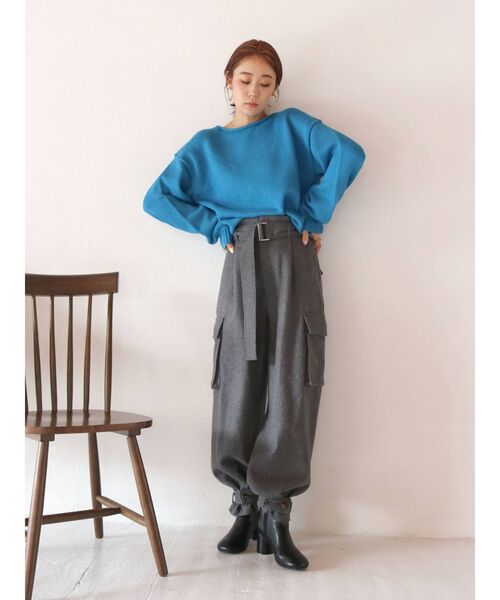 Ungrid(アングリッド)の「起毛カーゴデザインパンツ(カーゴパンツ・レディース・アイボリー/グレー・SMALL/MEDIUM)」の18枚目の写真