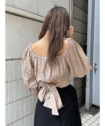 ENVYM | バックリボンクロップドＢＬ(Tシャツ/カットソー)