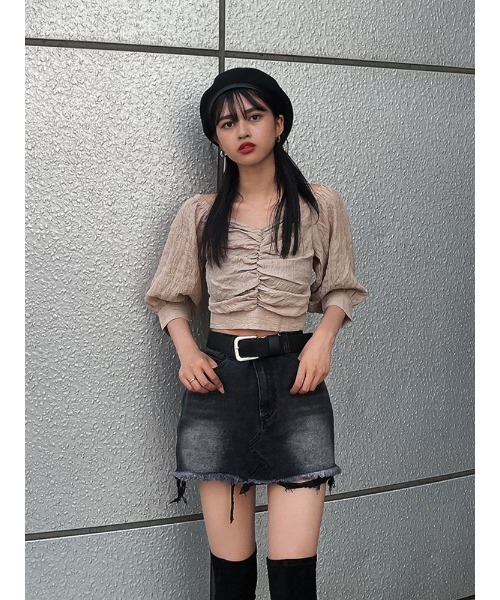 ENVYM(アンビー)の「バックリボンクロップドBL(Tシャツ/カットソー・レディース・ホワイト/ブラック/ベージュ・FREE)」の16枚目の写真
